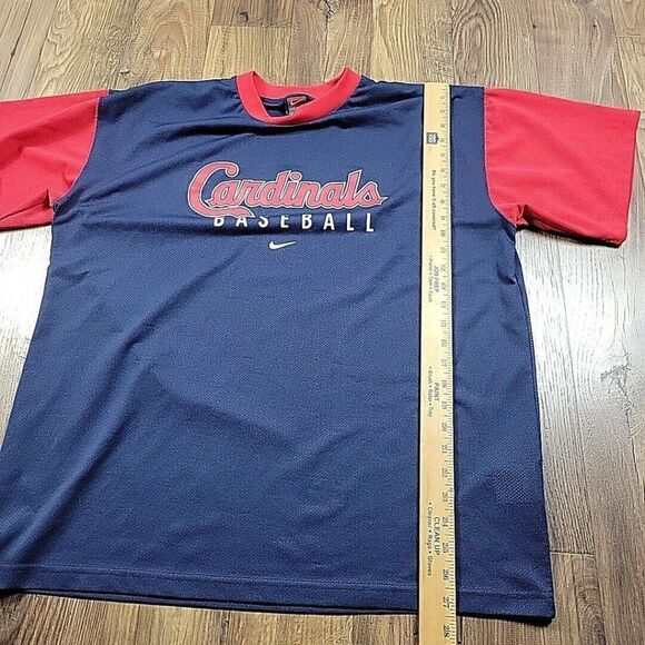 Nike Team St. Louis Cardinals T-Shirt Mens Large Polyester Dri Fit Mesh Short Sl - Picture 4 of 7